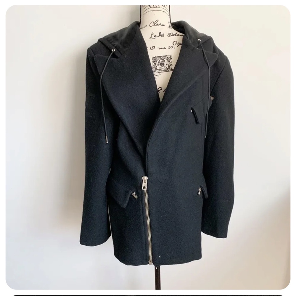 Parasuco Asymmetrical Zip Wool Coat